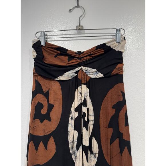 INDAH Tribal Print Maxi Dress Women’s Size XS Strapless Slits Vacation Boho Sexy - Picture 3 of 12